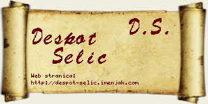 Despot Selić vizit kartica